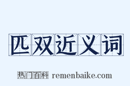 匹双近义词是什么意思的图片